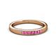 3 - Kathiryn 2.00 mm Pink Sapphire 7 Stone Wedding Band 