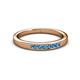 3 - Kathiryn 2.00 mm Blue Topaz 7 Stone Wedding Band 