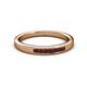 3 - Kathiryn 2.00 mm Red Garnet 7 Stone Wedding Band 