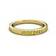 3 - Kathiryn 2.00 mm Yellow Diamond 7 Stone Wedding Band 