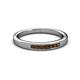 3 - Kathiryn 2.00 mm Smoky Quartz 7 Stone Wedding Band 