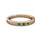 2 - Kathiryn 2.00 mm Green Garnet and Diamond 7 Stone Wedding Band 