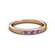 2 - Kathiryn 2.00 mm Amethyst and Diamond 7 Stone Wedding Band 