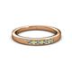 2 - Kathiryn 2.00 mm Peridot and Diamond 7 Stone Wedding Band 