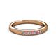 2 - Kathiryn 2.00 mm Pink Tourmaline and Diamond 7 Stone Wedding Band 