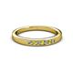 2 - Kathiryn 2.00 mm Yellow and White Diamond 7 Stone Wedding Band 