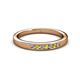 2 - Kathiryn 2.00 mm Yellow and White Diamond 7 Stone Wedding Band 