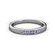 2 - Kathiryn 2.00 mm Tanzanite and Diamond 7 Stone Wedding Band 