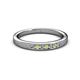 2 - Kathiryn 2.00 mm Peridot and Diamond 7 Stone Wedding Band 