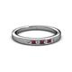 2 - Kathiryn 2.00 mm Ruby and Diamond 7 Stone Wedding Band 