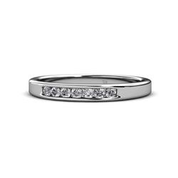 Kathiryn Diamond Stone Wedding Band Diamond Stone Channel Set Womens Wedding Band Stackable ctw Platinum