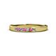 1 - Kathiryn 2.00 mm Pink Sapphire and Diamond 7 Stone Wedding Band 