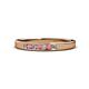 1 - Kathiryn 2.00 mm Pink Tourmaline and Diamond 7 Stone Wedding Band 