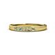 1 - Kathiryn 2.00 mm Peridot and Diamond 7 Stone Wedding Band 