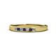 1 - Kathiryn 2.00 mm Blue Sapphire and Diamond 7 Stone Wedding Band 