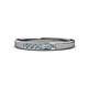 1 - Kathiryn 2.00 mm Aquamarine and Diamond 7 Stone Wedding Band 