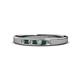 1 - Kathiryn 2.00 mm Emerald and Diamond 7 Stone Wedding Band 