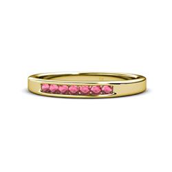 Kathiryn Rhodolite Garnet Stone Wedding Band Rhodolite Garnet Stone Channel Set Womens Wedding Band Stackable ctw K Yellow Gold