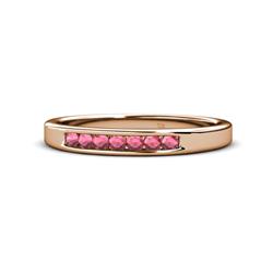 Kathiryn Rhodolite Garnet Stone Wedding Band Rhodolite Garnet Stone Channel Set Womens Wedding Band Stackable ctw K Rose Gold