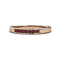 Kathiryn Ruby Stone Wedding Band Ruby Stone Channel Set Womens Wedding Band Stackable ctw K Rose Gold