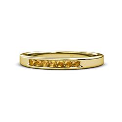 Kathiryn Citrine Stone Wedding Band Citrine Stone Channel Set Womens Wedding Band Stackable ctw K Yellow Gold
