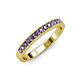 3 - Janice 2.00 mm Round Iolite 13 Stone Wedding Band 