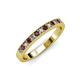 3 - Janice 2.00 mm Round Ruby and Diamond 13 Stone Wedding Band 