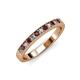 3 - Janice 2.00 mm Round Ruby and Diamond 13 Stone Wedding Band 