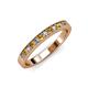 3 - Janice 2.00 mm Round Citrine and Diamond 13 Stone Wedding Band 