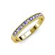 3 - Janice 2.00 mm Round Tanzanite and Diamond 13 Stone Wedding Band 