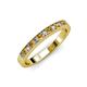 3 - Janice 2.00 mm Round Citrine and Diamond 13 Stone Wedding Band 