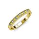 3 - Janice 2.00 mm Round Yellow Sapphire and Diamond 13 Stone Wedding Band 