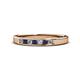 1 - Kathiryn 2.40 mm Blue Sapphire and Diamond 7 Stone Wedding Band 