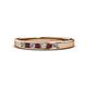 1 - Kathiryn 2.40 mm Ruby and Diamond 7 Stone Wedding Band 