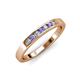 3 - Kathiryn 2.40 mm Tanzanite and Diamond 7 Stone Wedding Band 