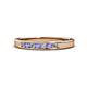 1 - Kathiryn 2.40 mm Tanzanite and Diamond 7 Stone Wedding Band 