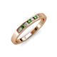 3 - Kathiryn 2.40 mm Green Garnet and Diamond 7 Stone Wedding Band 