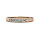 1 - Kathiryn 2.40 mm Aquamarine and Diamond 7 Stone Wedding Band 