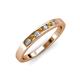 3 - Kathiryn 2.40 mm Citrine and Diamond 7 Stone Wedding Band 