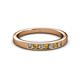 2 - Kathiryn 2.40 mm Citrine and Diamond 7 Stone Wedding Band 