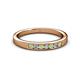 2 - Kathiryn 2.40 mm Peridot and Diamond 7 Stone Wedding Band 