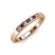 3 - Kathiryn 2.40 mm Ruby and Diamond 7 Stone Wedding Band 