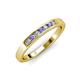 3 - Kathiryn 2.40 mm Tanzanite and Diamond 7 Stone Wedding Band 