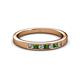 2 - Kathiryn 2.40 mm Green Garnet and Diamond 7 Stone Wedding Band 