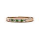 1 - Kathiryn 2.40 mm Green Garnet and Diamond 7 Stone Wedding Band 