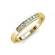 3 - Kathiryn 2.40 mm Aquamarine and Diamond 7 Stone Wedding Band 