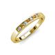 3 - Kathiryn 2.40 mm Citrine and Diamond 7 Stone Wedding Band 