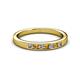 2 - Kathiryn 2.40 mm Citrine and Diamond 7 Stone Wedding Band 