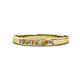 1 - Kathiryn 2.40 mm Citrine and Diamond 7 Stone Wedding Band 