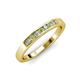 3 - Kathiryn 2.40 mm Peridot and Diamond 7 Stone Wedding Band 